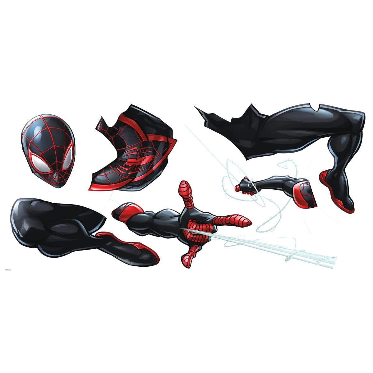 Marvel Spider-Man Miles Morales Giant Peel and Stick Wall Decals by , RMK3921GM