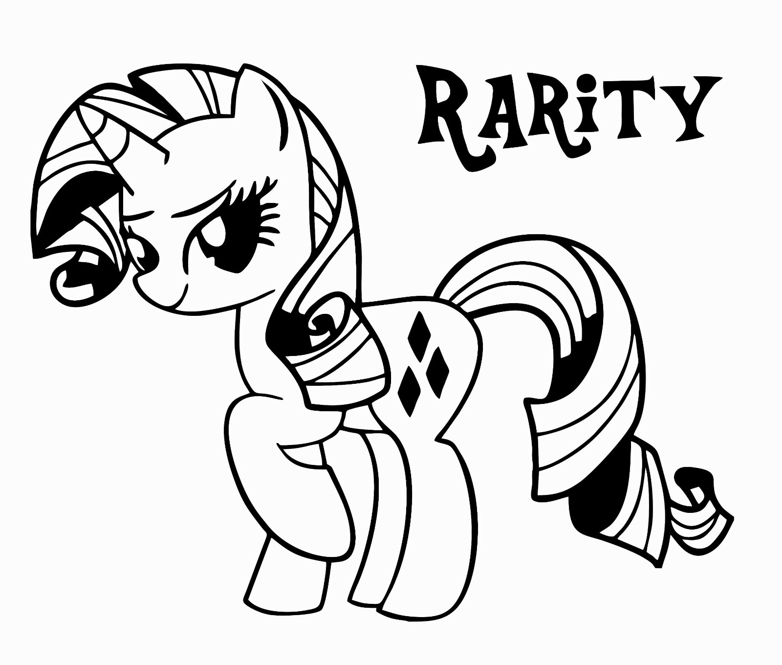 My Little Pony Female Unicorn Pony Rarity Vinyl Home Wall Decal Sticker 17×20