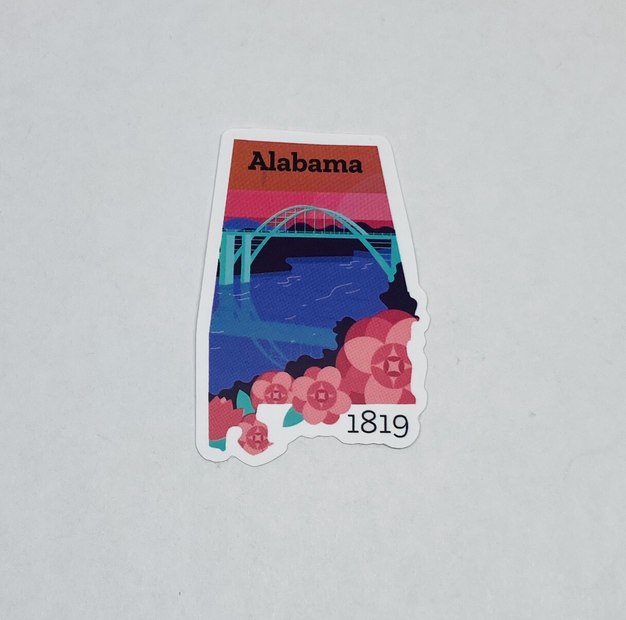 Alabama State 1819 Sticker Decal Vinyl USA Travel Souvenirs Journal Tc6