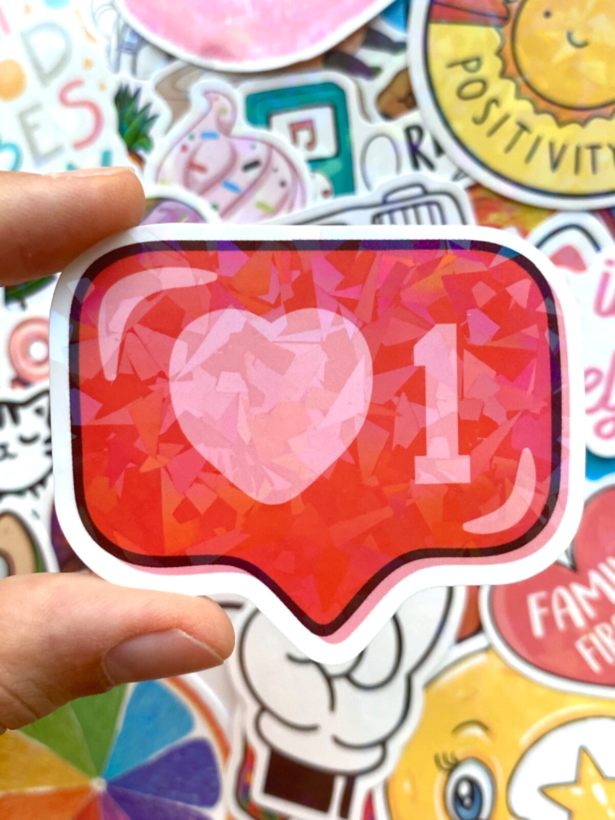 5-100 pcs Holographic Stickers, Boho Aesthetic Reflective Journal Laptop Decals