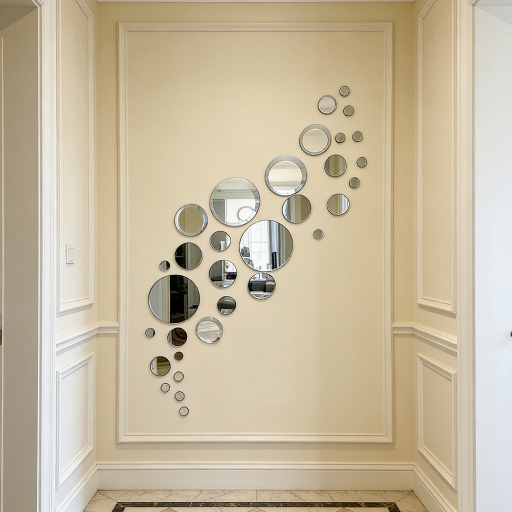 Plastic-Based Circular for acrylic Mirror Wall Sticker for Indoor Surfaces