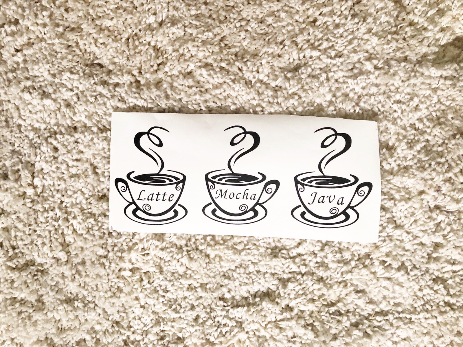 Mocha Latte Coffee Cup Decal Large Wall Decal Sticker Coffee Shop Wall Art Sale