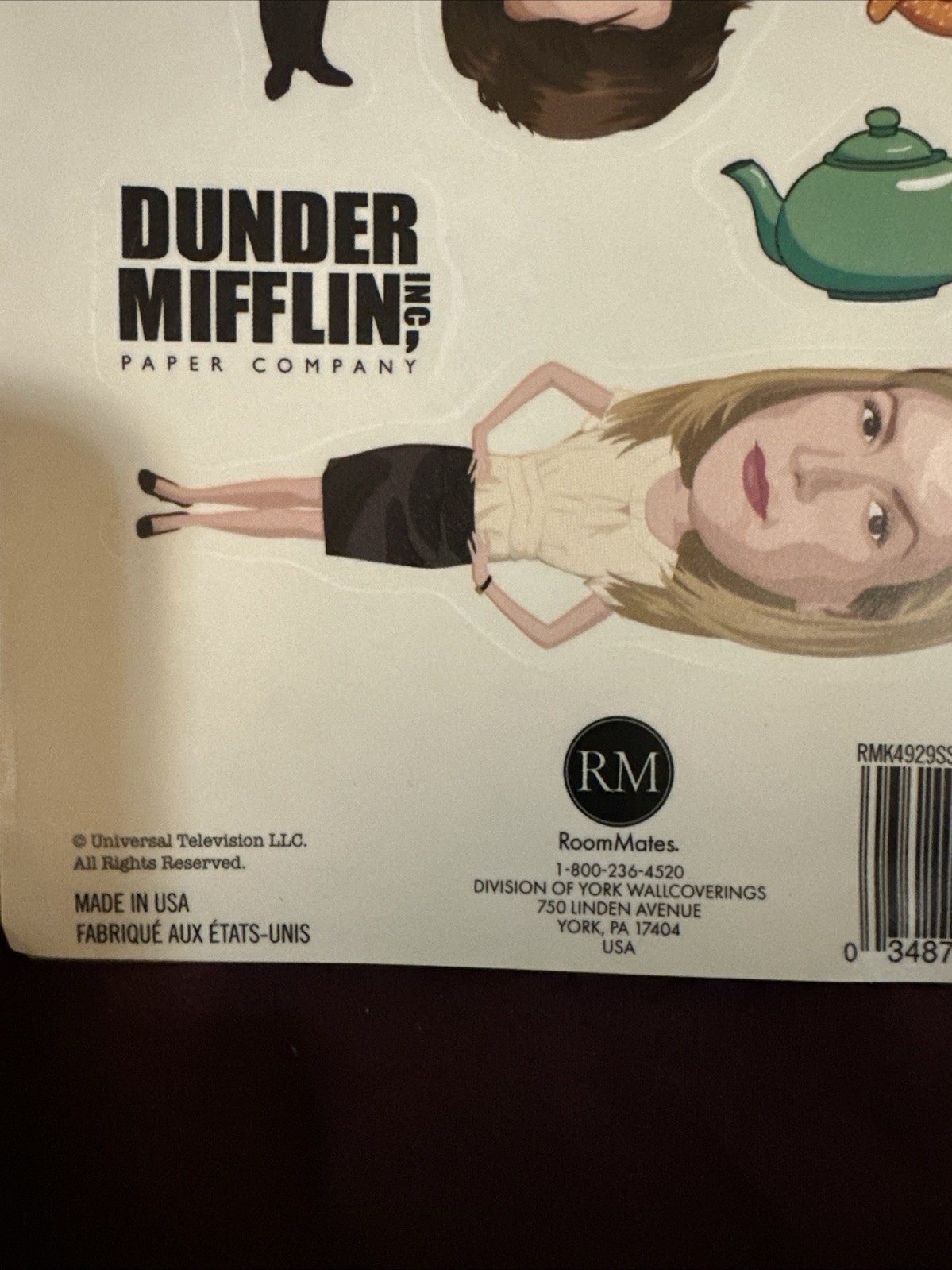 THE OFFICE 10 Wall Decals Removable & Repositional 5” Fat Head Stickers NEW