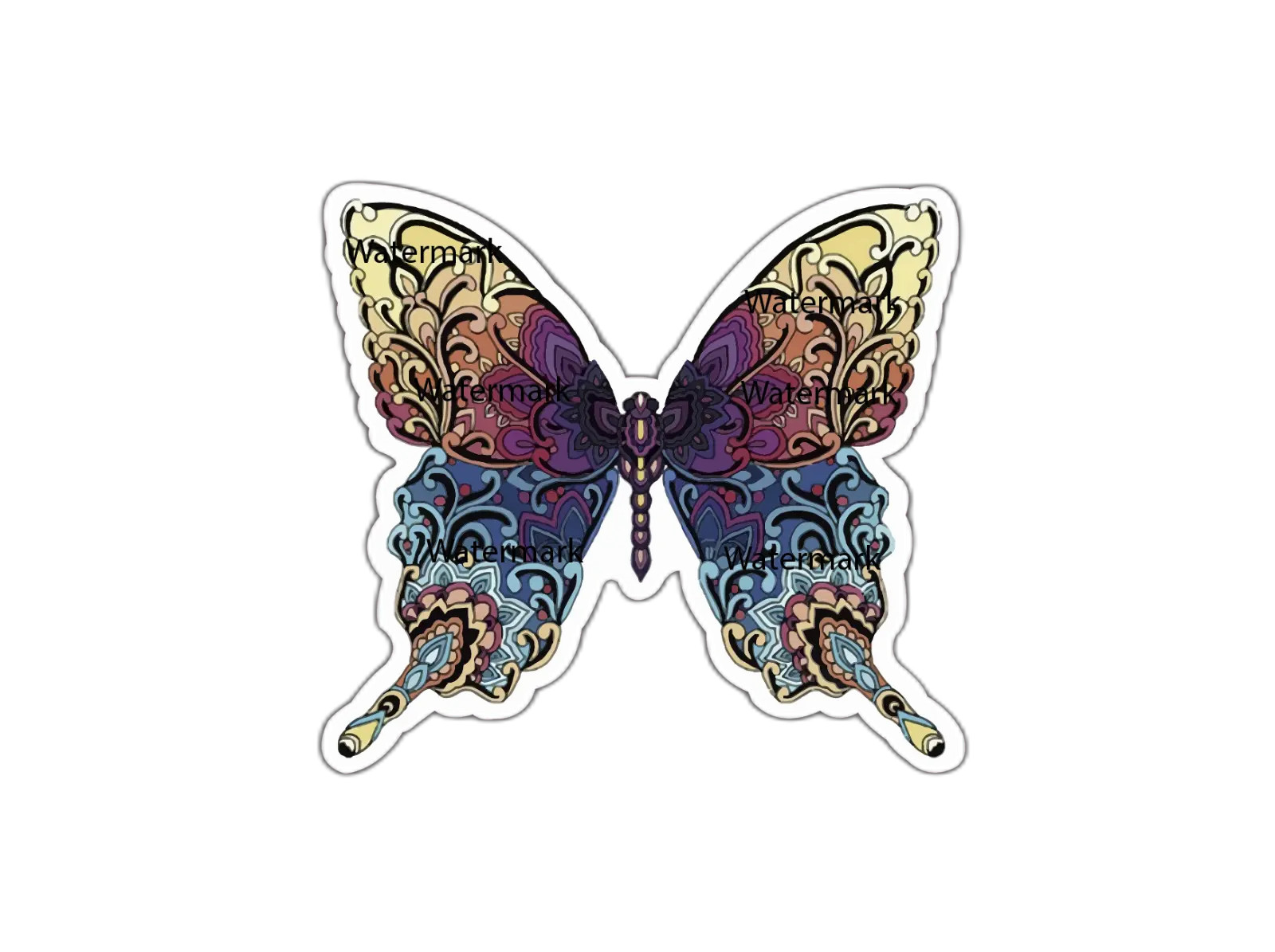 Butterfly Mosiac Colorful