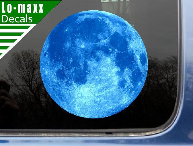 Blue Moon High Quality Graphic Wall Window Various Sizes Printed Vinyl Sticker