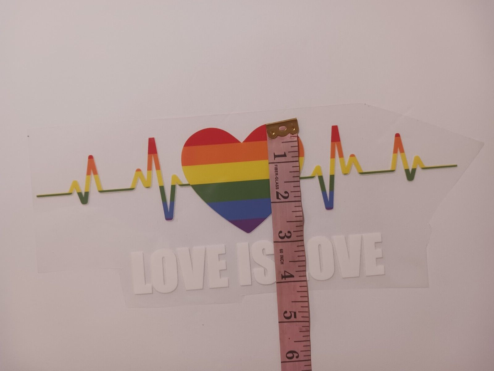 LGBTQ Love is Love Pride Sublimations Stickers Easy to Iron On T-shirt (3 Pack)
