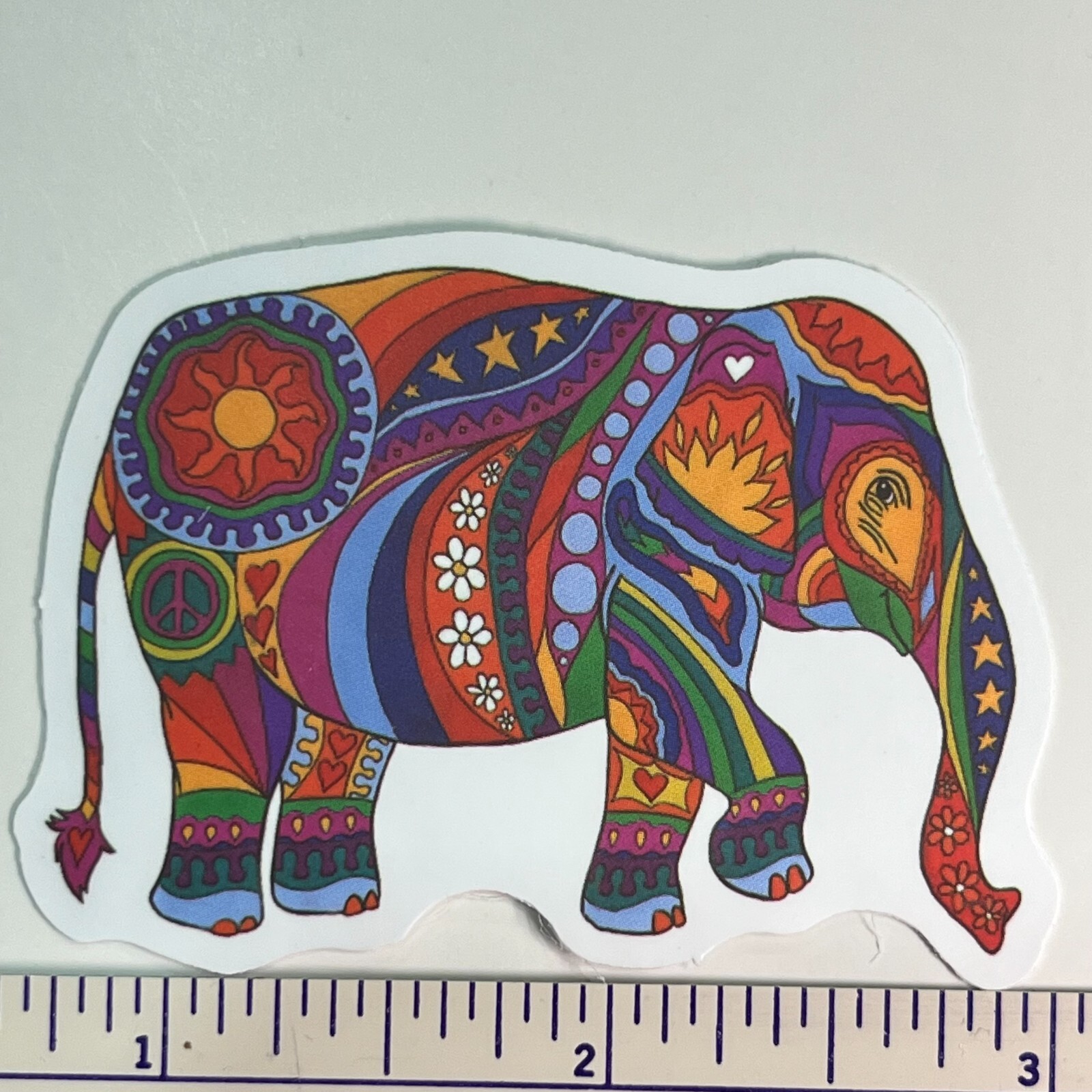 Elephant Mandela Psychedelic Hippie – Vinyl Decal Sticker Bomb Peace Love Hippie