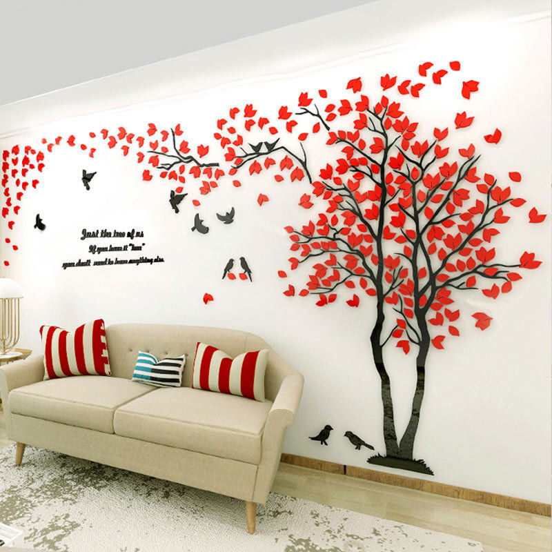 3D Flower Tree Wall Sticker Home Room DIY Art Decor Removable Decals Vinyl Mural