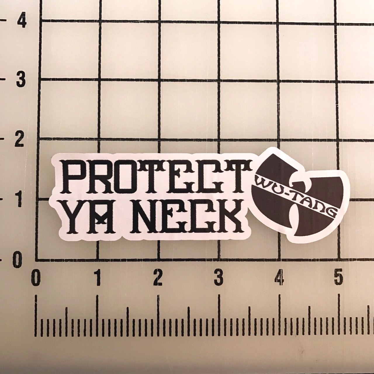 Wu Tang Clan Protect Ya Neck 5" Wide Vinyl Decal Sticker BOGO