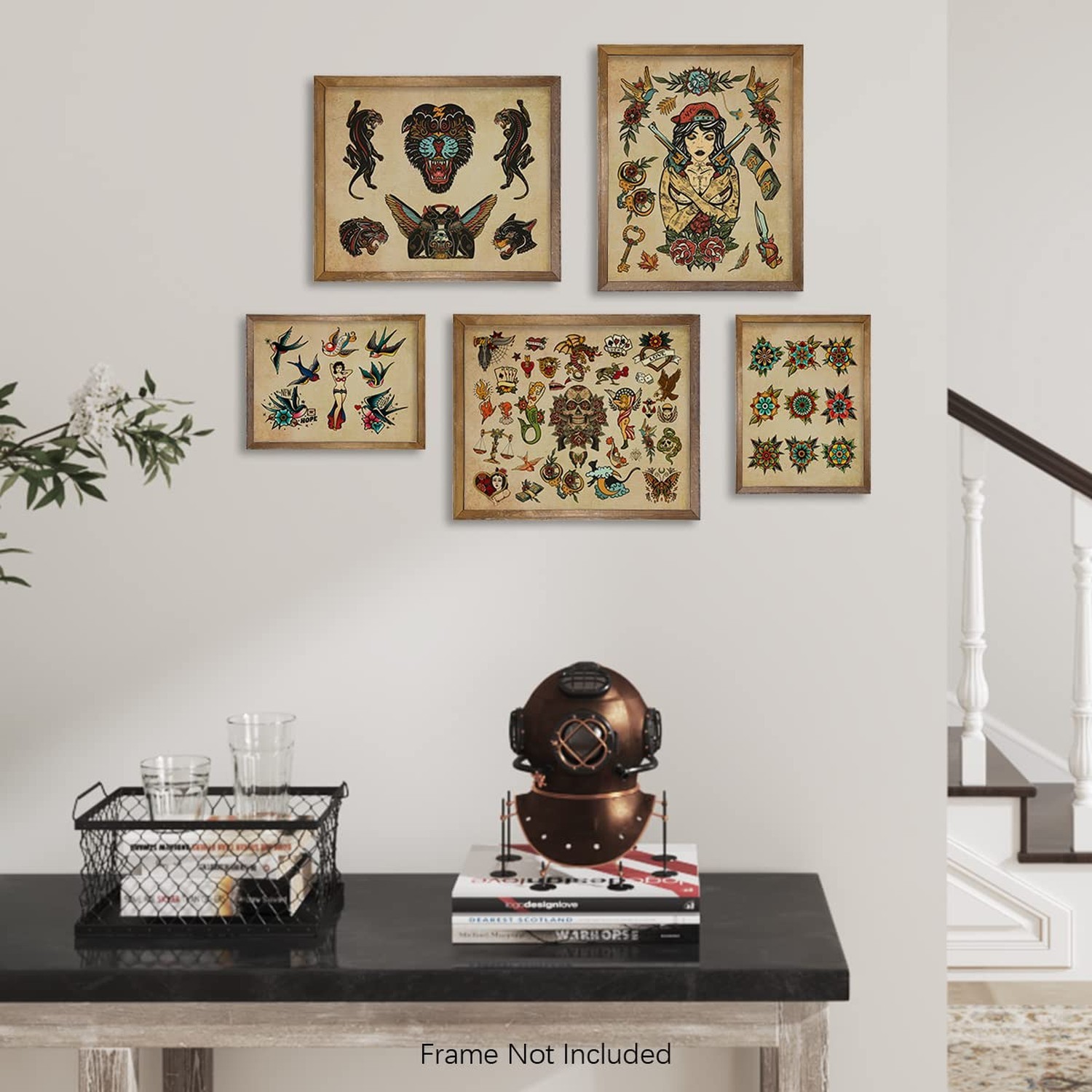Vintage Tattoo Flash Wall Art & Decor – Gifts for Tattooist – Tattoo Poster P…