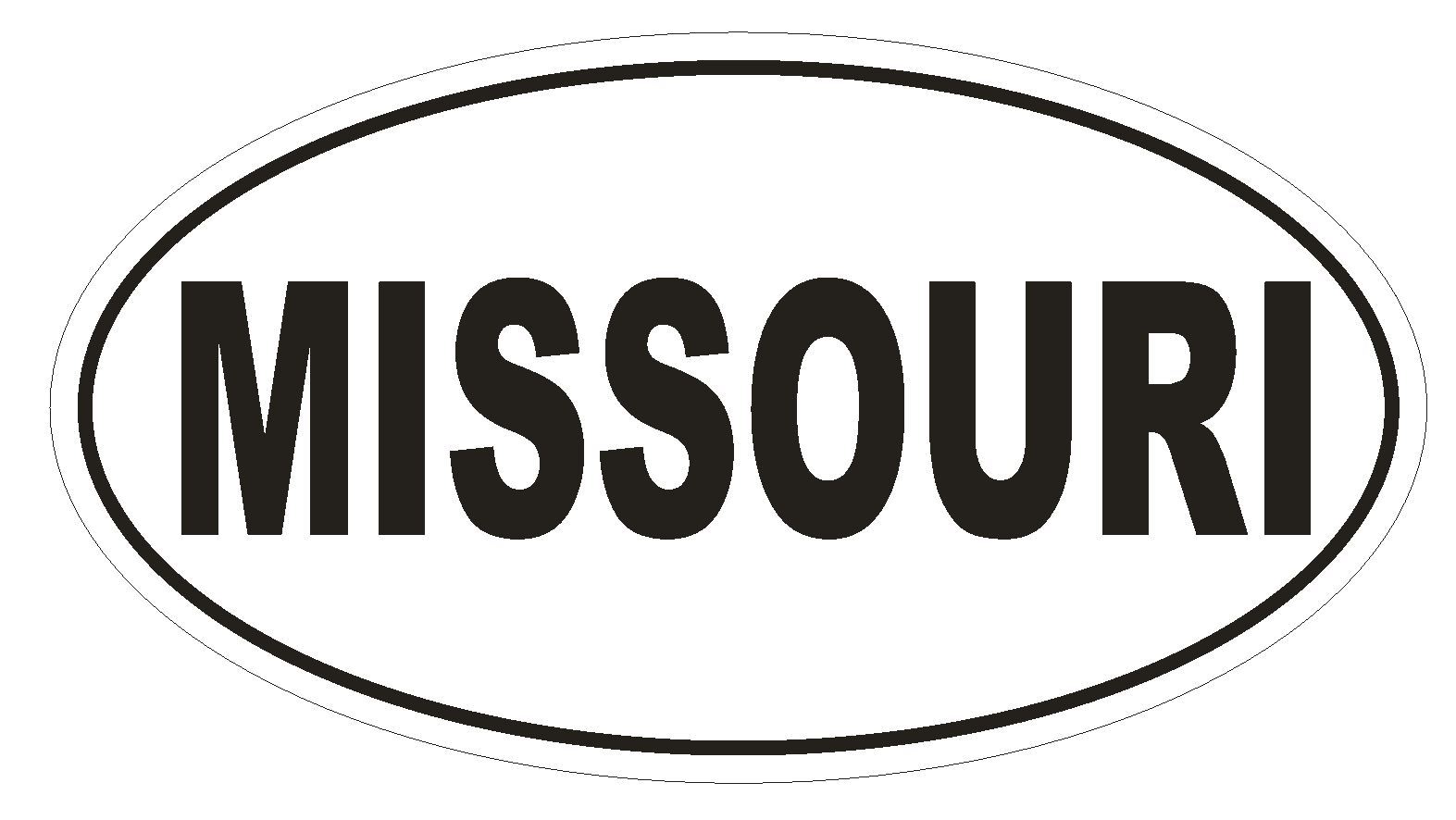 Missouri Oval Bumper Sticker or Helmet Sticker D2353 Decal Euro Oval