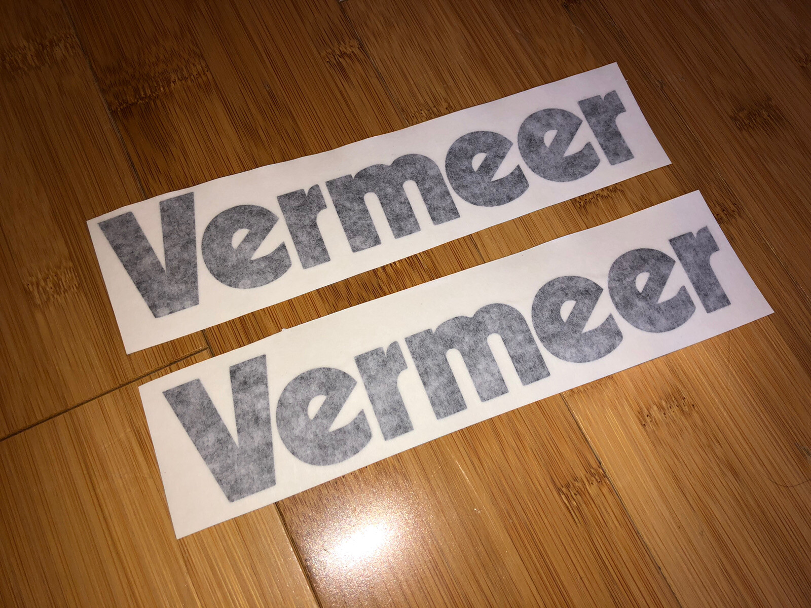 Vermeer Vinyl Decal 12” Sticker (Set of 2) Black Wood Chipper Equipment Loader