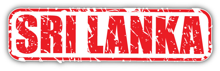 Sri Lanka Grunge Stamp Car Bumper Sticker Decal
