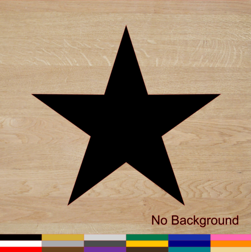 Star Sticker PICK SIZE COLOR Vinyl Decal Military Shape Wall Window Car Truck