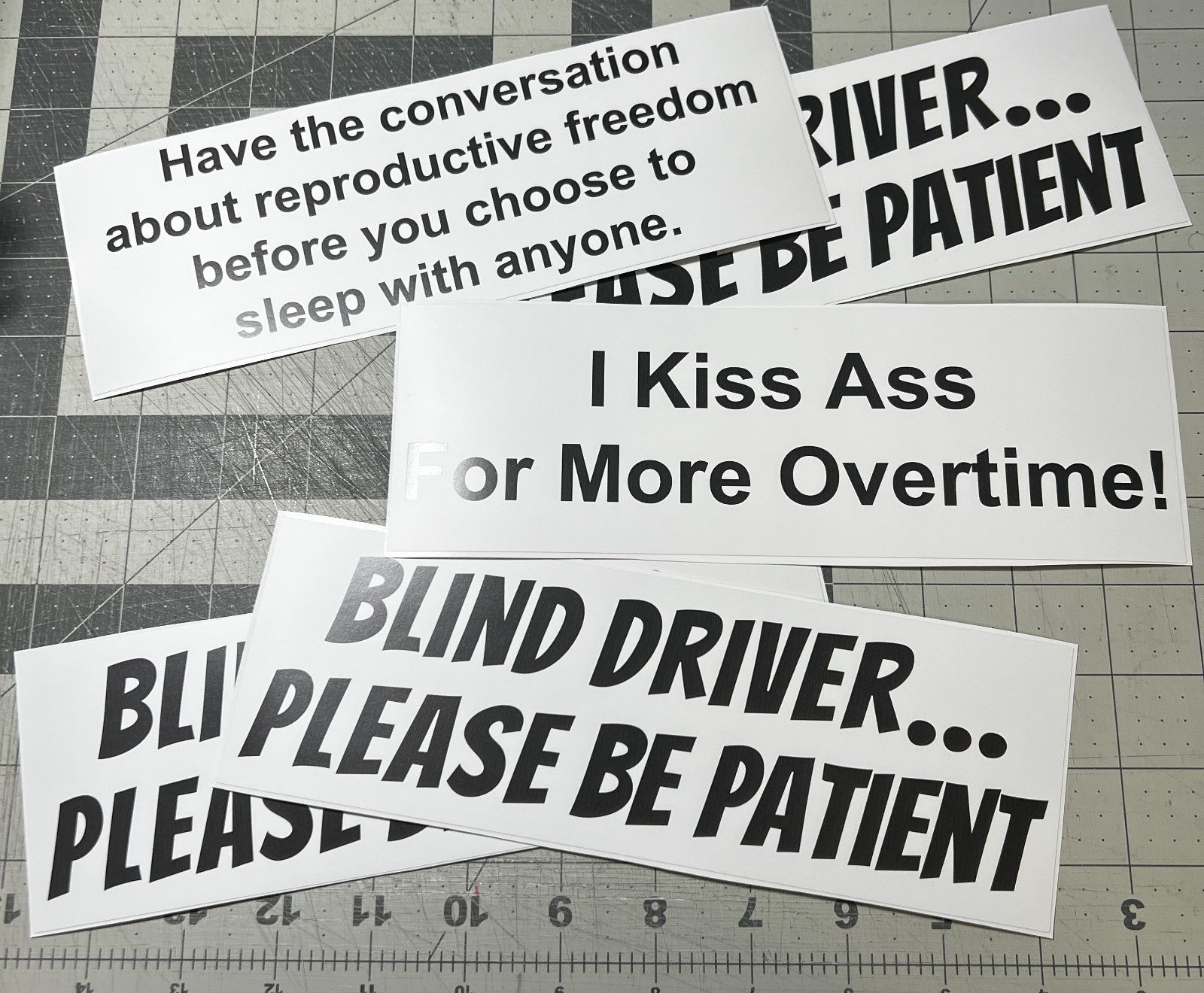Order your own Custom Bumper Sticker – Say Anything You Want! – Black and White