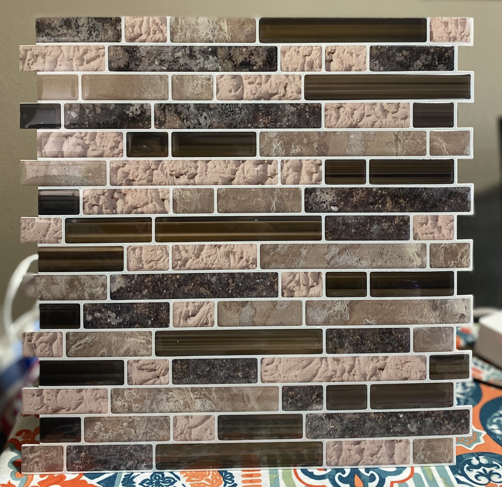 Kasliny 6 Pieces 3D Self Adhesive Wall Tile Sticker Peel & Stick Kasus-C001 New