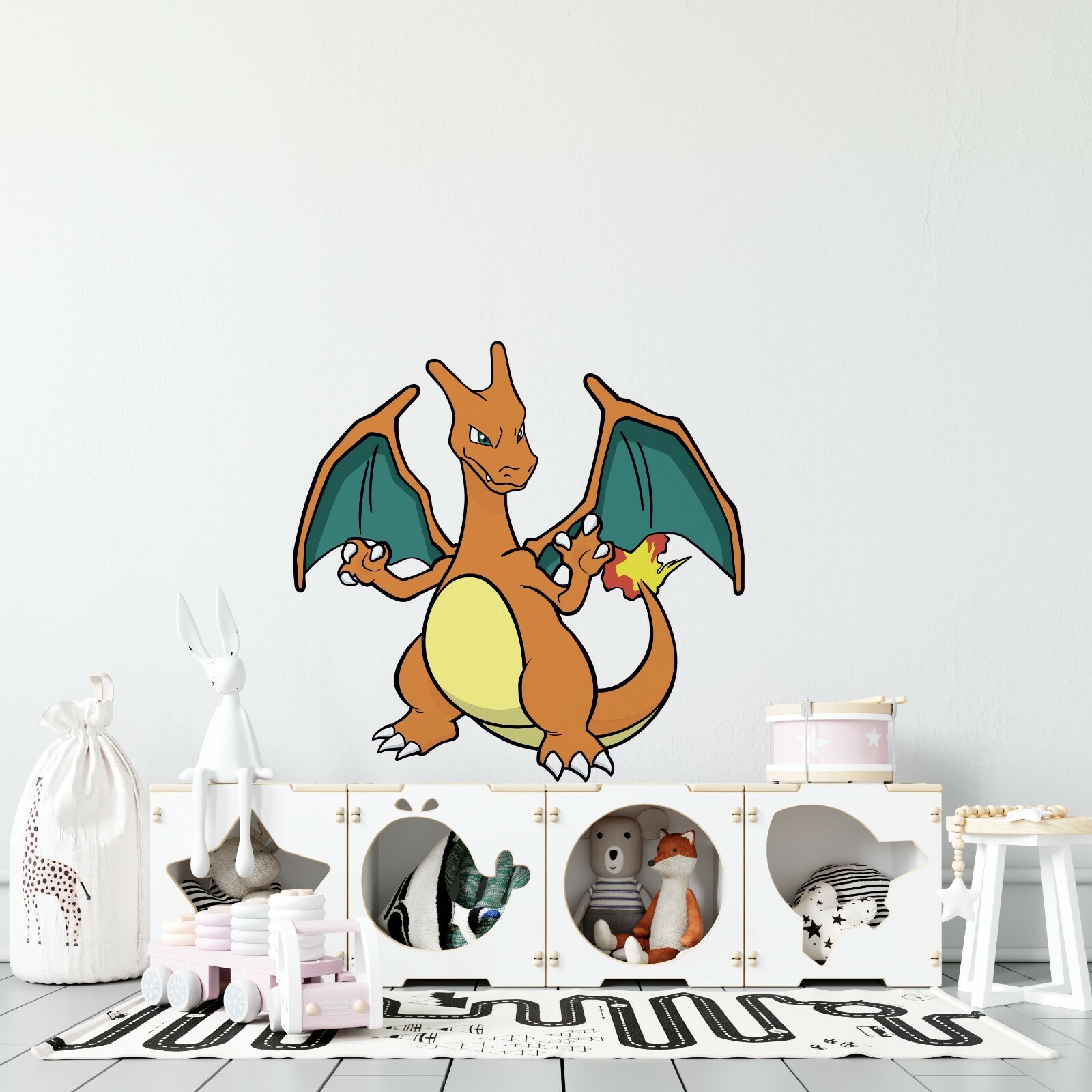 Charizard Home Art Decor Gotta Catch Em All Vinyl Bedroom Adhesive Wall Sticker