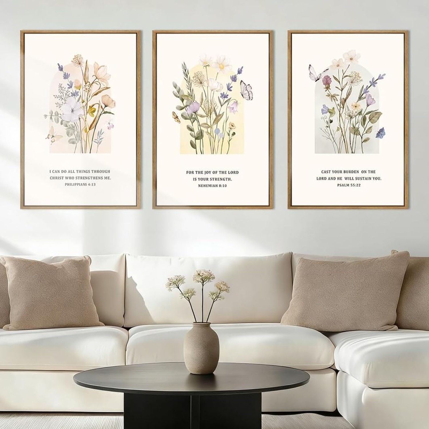IARTTOP Extra Large Christian Easter Wall Art Framed 24×36 Inch Floral Bible …