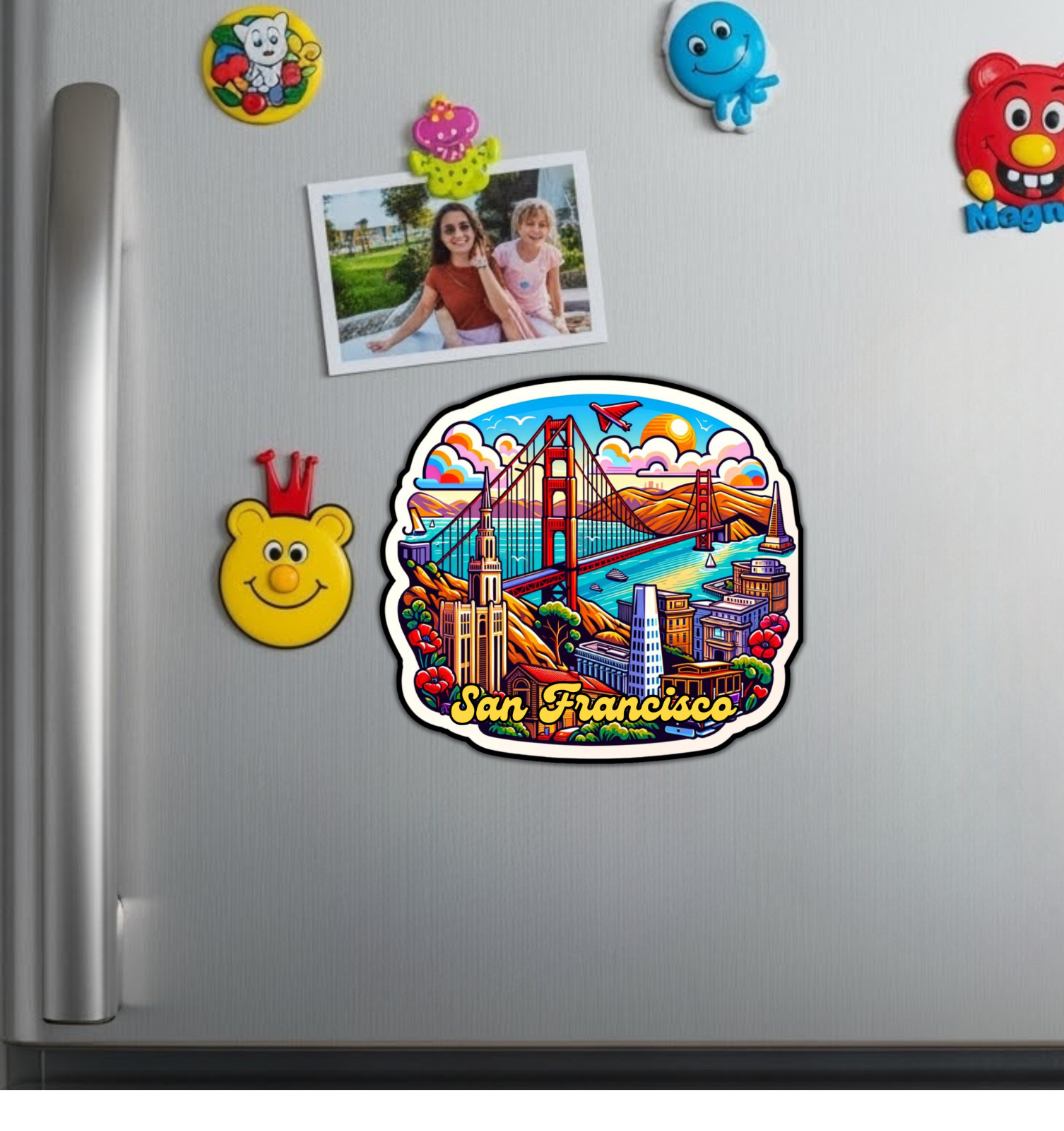 San Francisco California Fridge Magnet or Laptop Sticker