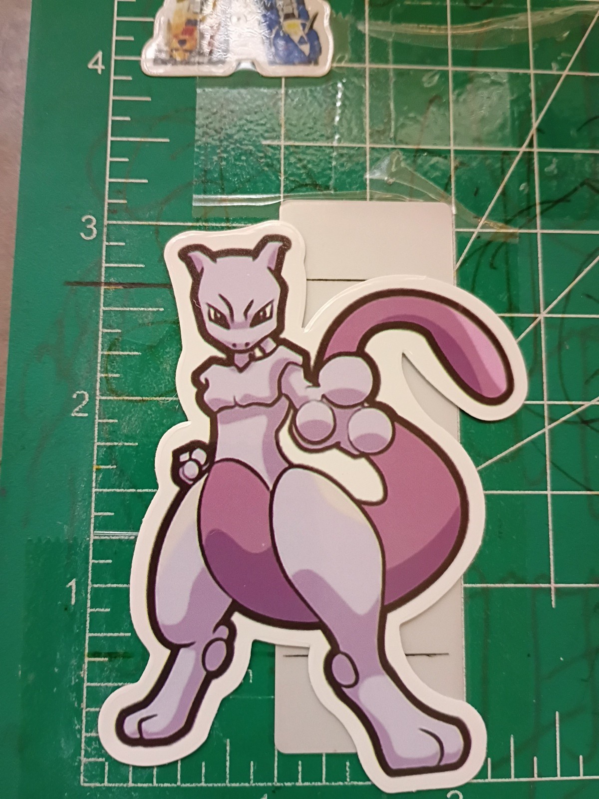 POKEMON STICKER X MEWTWO 3X3 INCHES STICKER X VYNIL DIE CUT STICKER HIGH GLOSS
