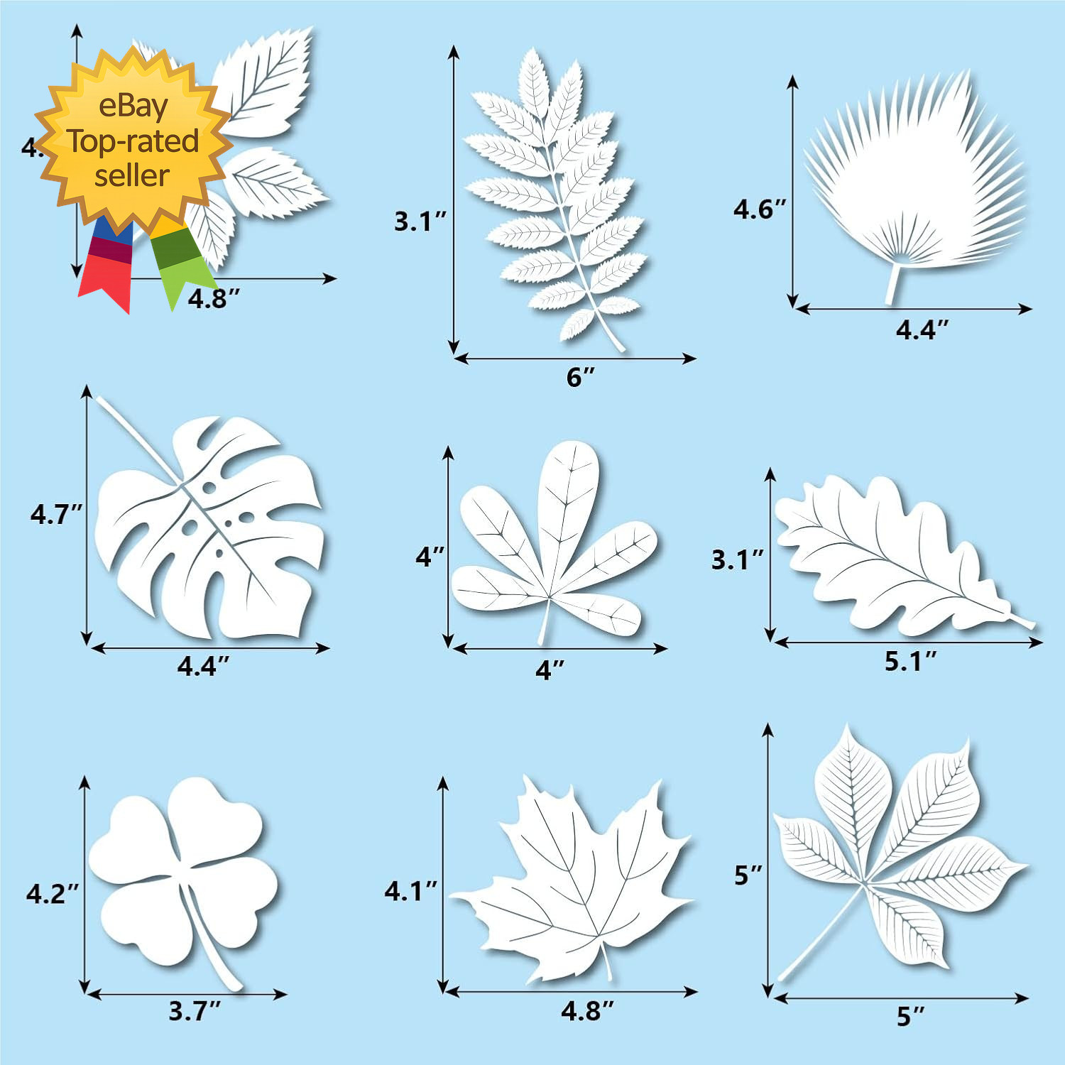 Window Decals for Bird Strikes,52 Pieces Large Leaf Shape anti Collision Window