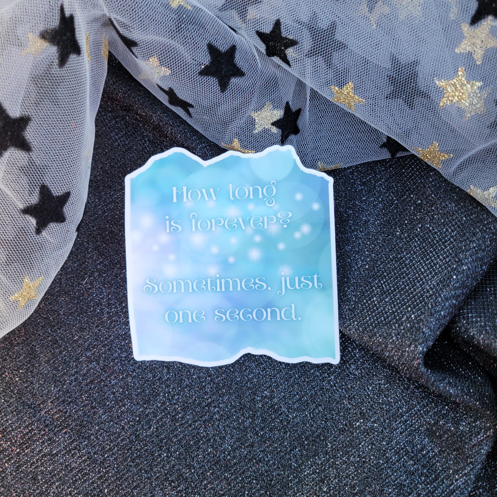 STKR027 Alice in Wonderland Sticker – How Long is Forever – Book Quote Books Tok
