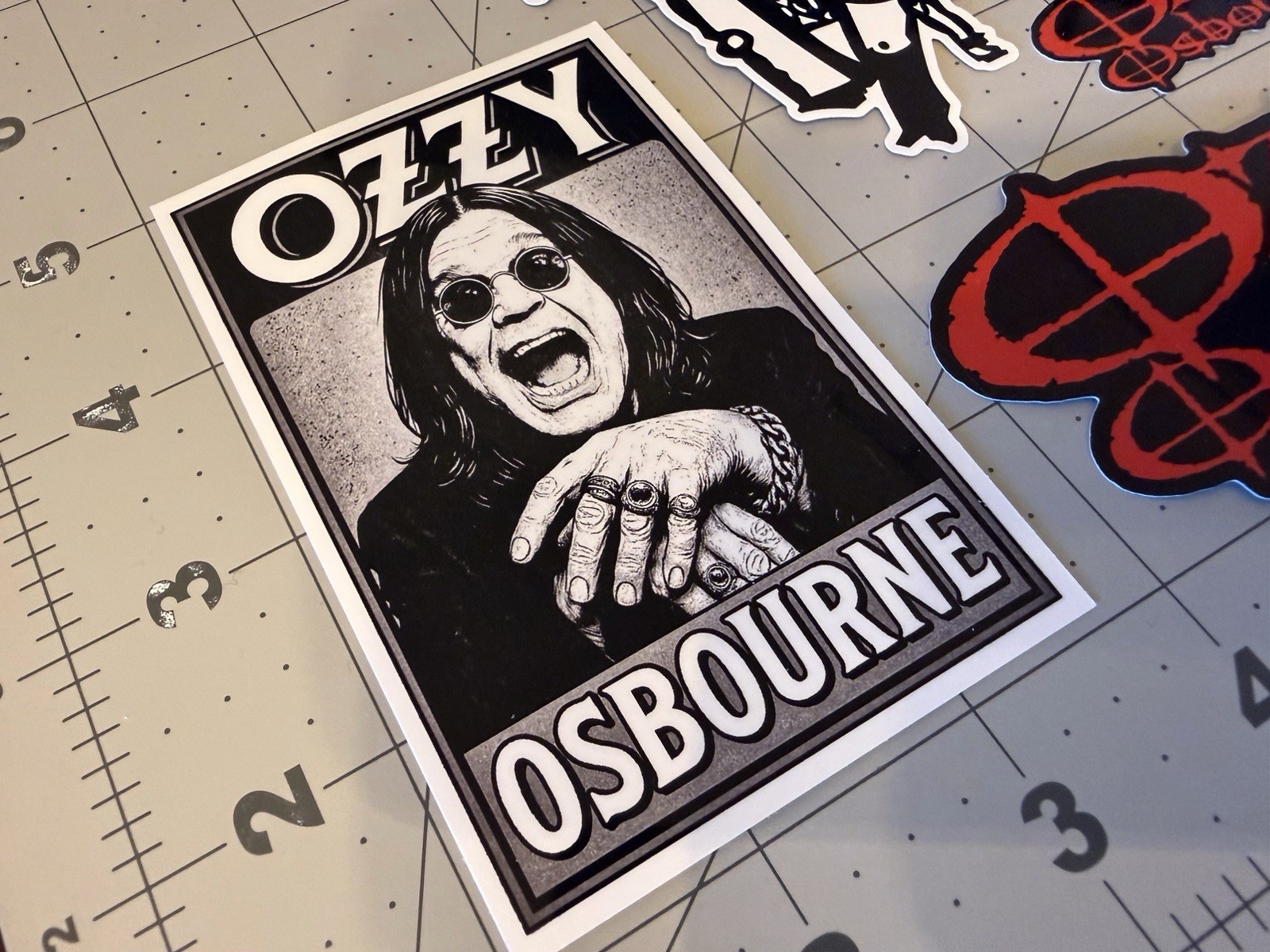 Ozzy Osbourne Stickers 4 Sticker Lot Heavy Metal Black Sabbath