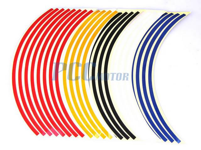 15" Car Bike Motorcycle Rim Stripe Wheel Tape Decal Sticker M DE56