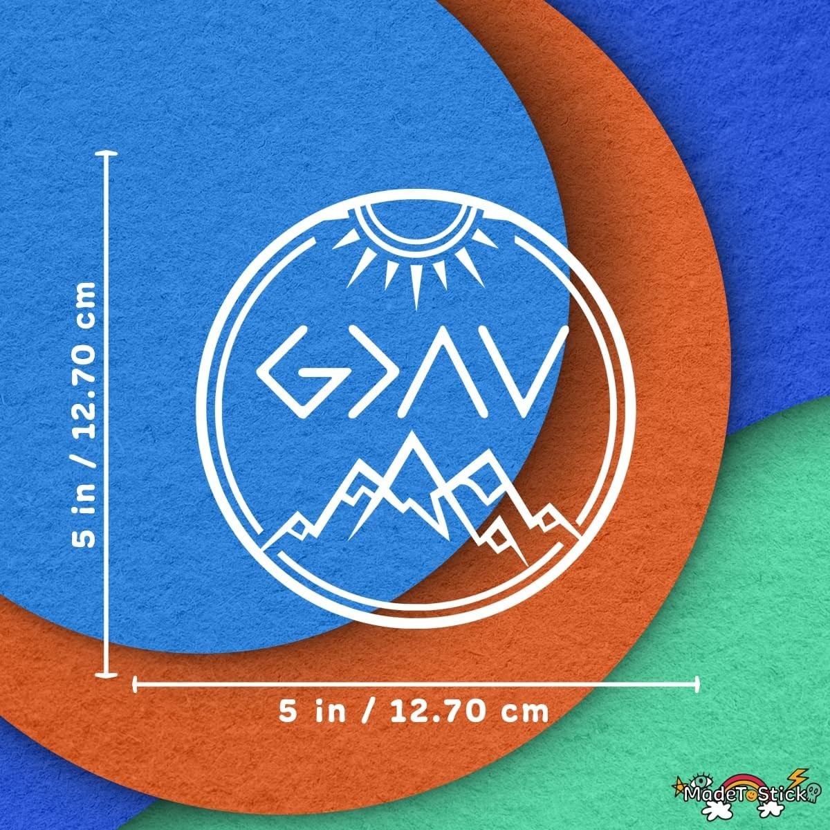 God Is Greater 5" x 5" Sticker Vinyl Decal