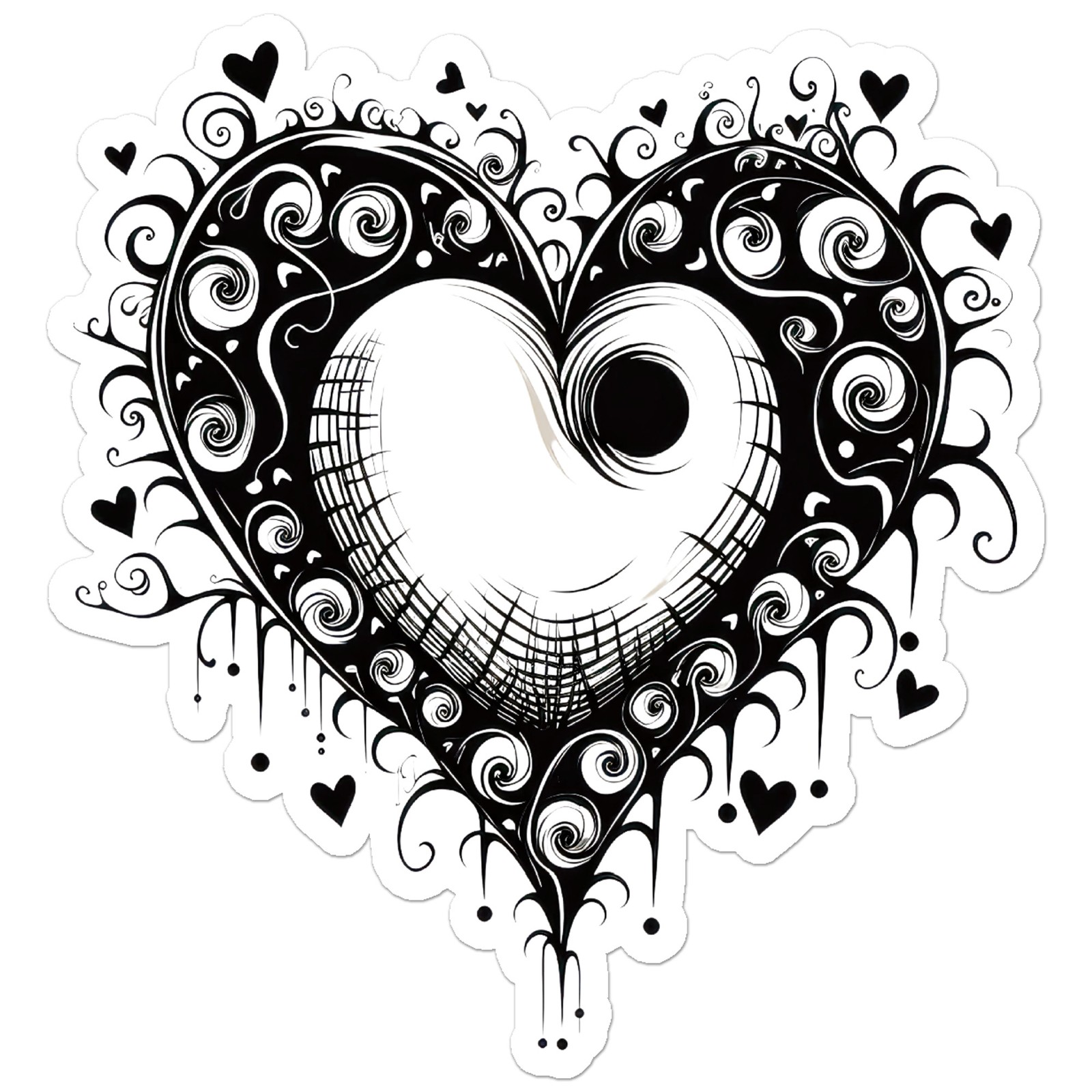 Whimsical Heart – Vinyl Decal Sticker – Car Window Laptop – ebn11683