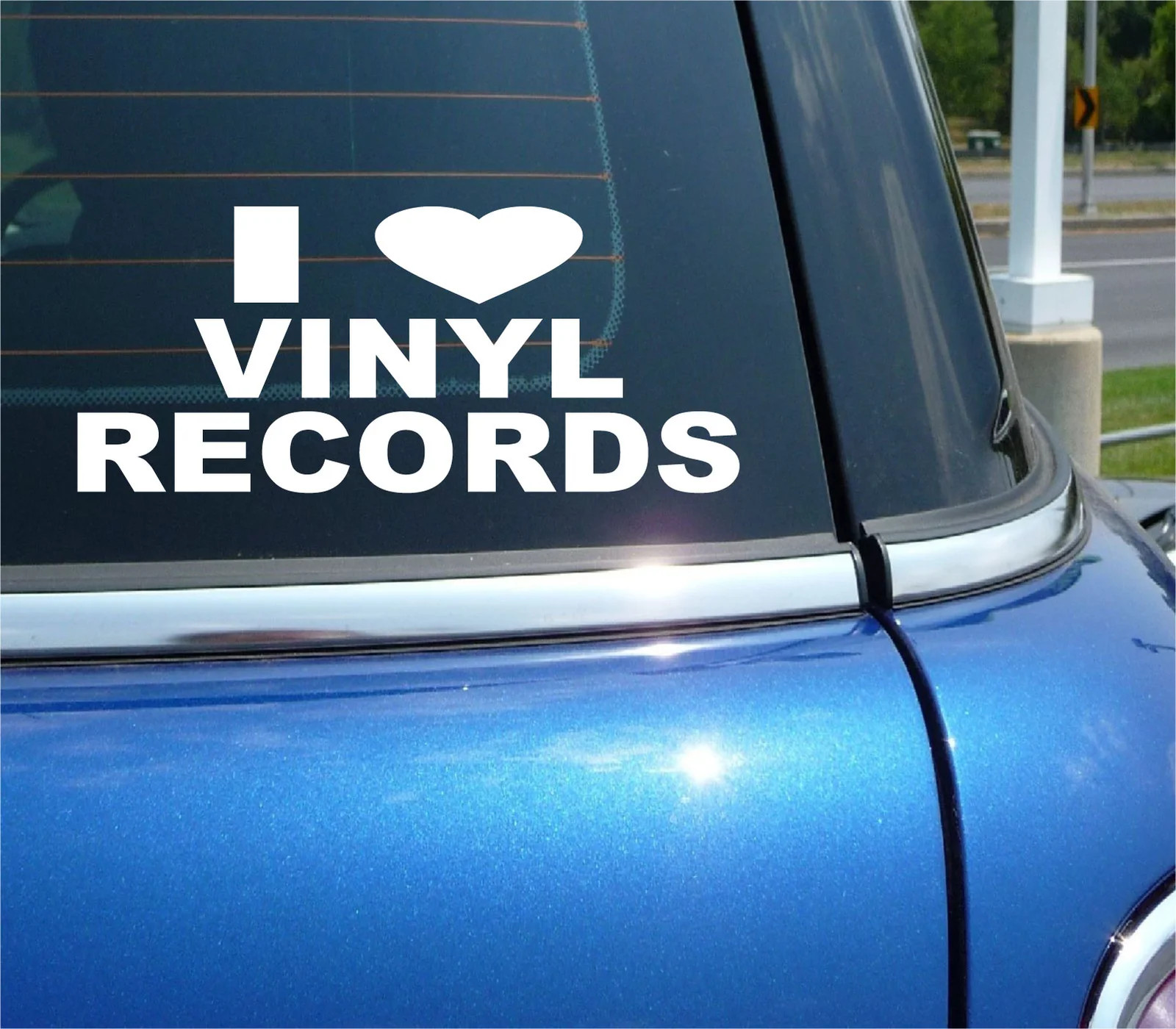 I LOVE VINYL RECORDS STICKER DECAL COLLECT COLLECTIBLE FUNNY CAR TRUCK WINDOW
