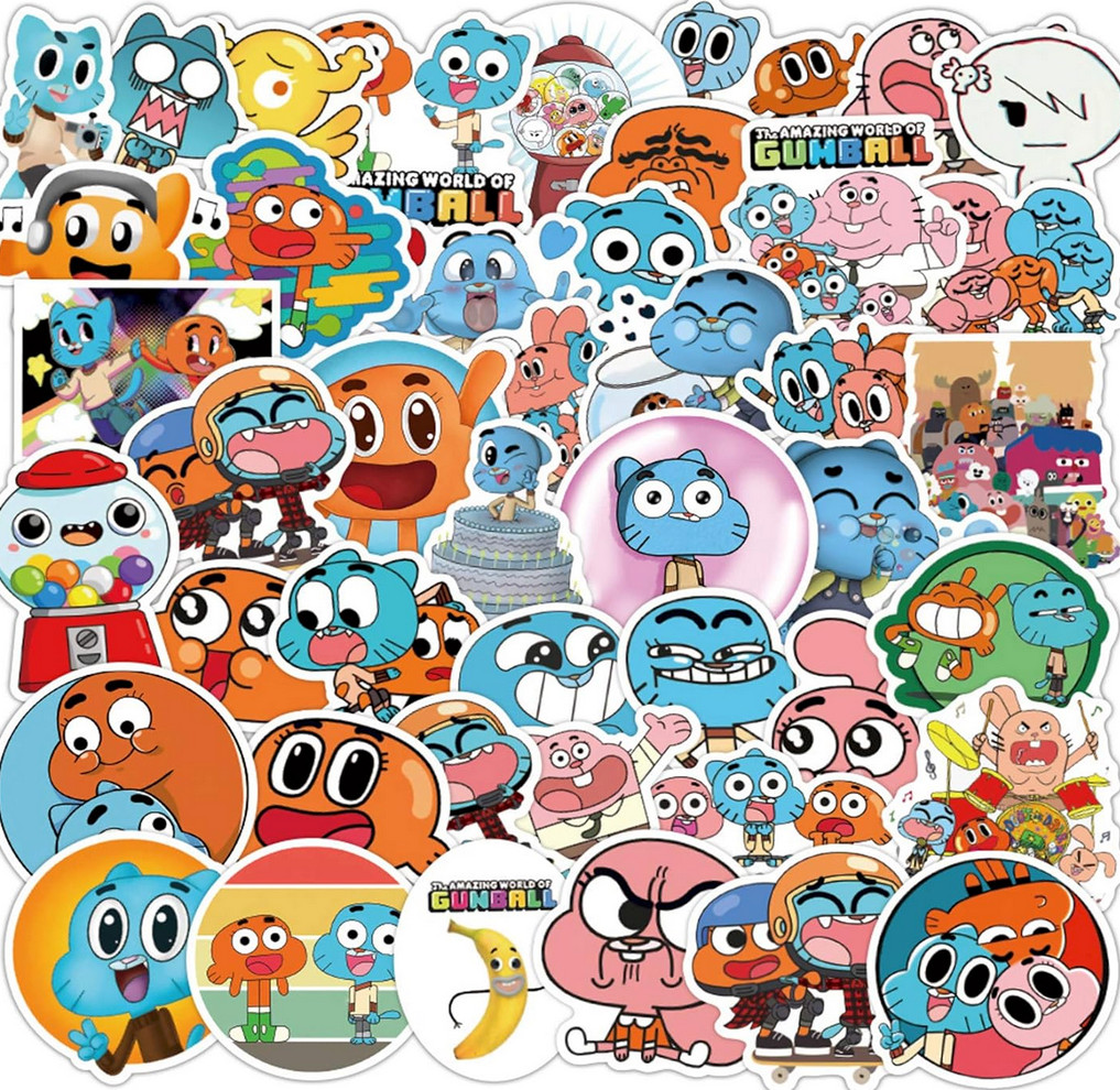 LOT OF 10 PCS random THE AMAZING WORLD OF GUMBALL watterson blue cat characters