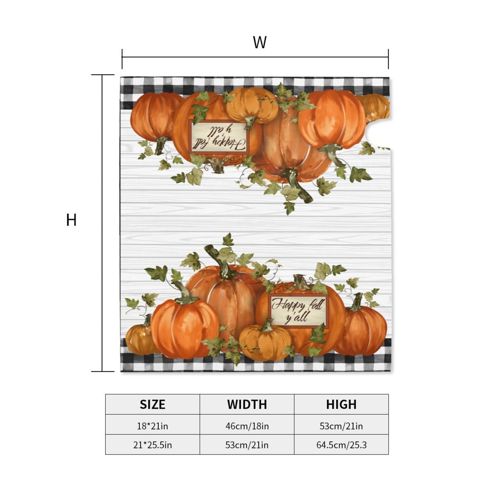 Autumn Pumpkin Thanksgiving Mailbox Covers Magnetic Letter One Size, Yellow