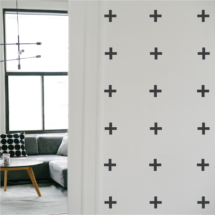 Plus Sign Wall Decals, Wallpaper Wall Vinyls, Removable Wall Stickers, a26