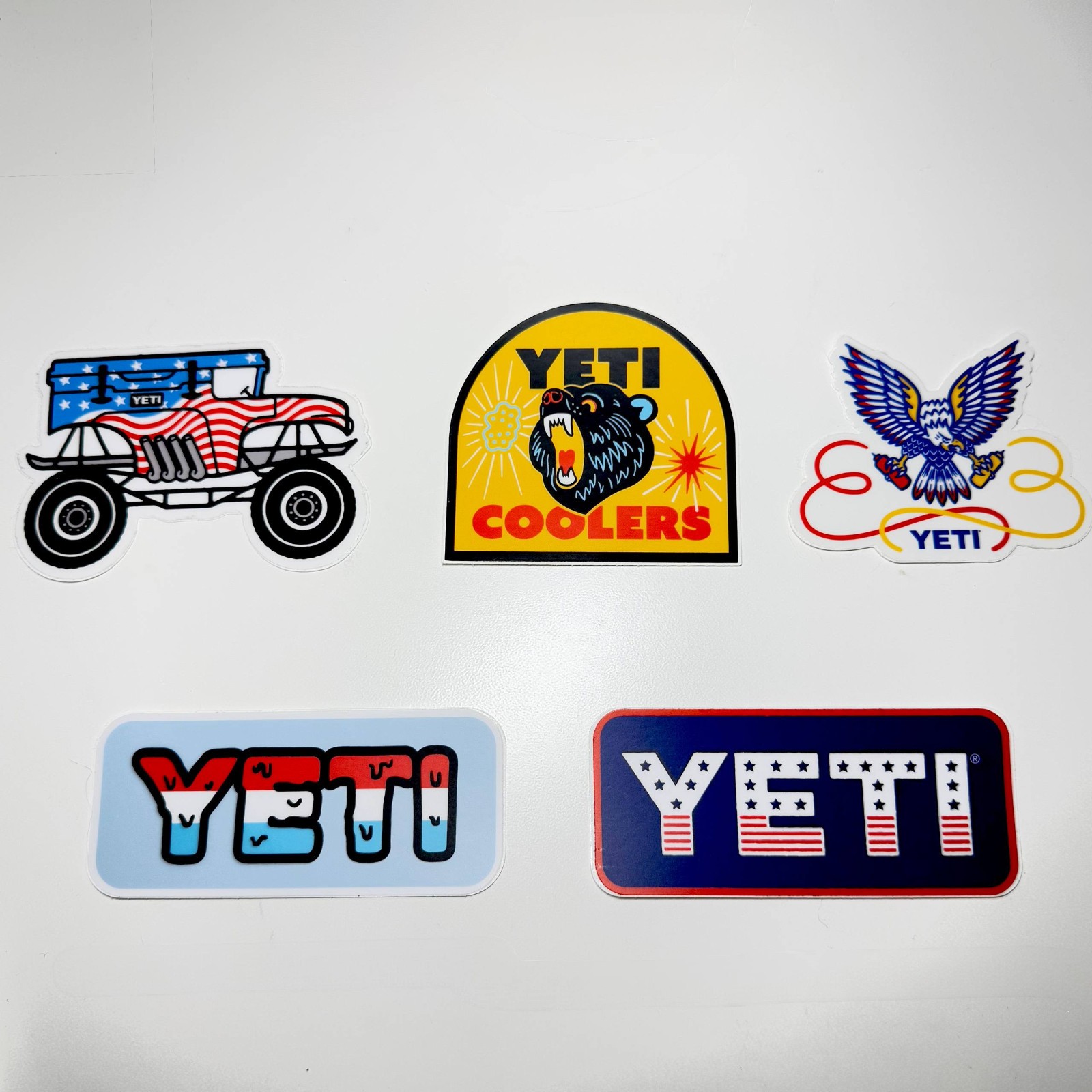 Yeti 4th of July EXCLUSIVE Sticker Set of 5 – Yeti Coolers Fourth of July Eagle