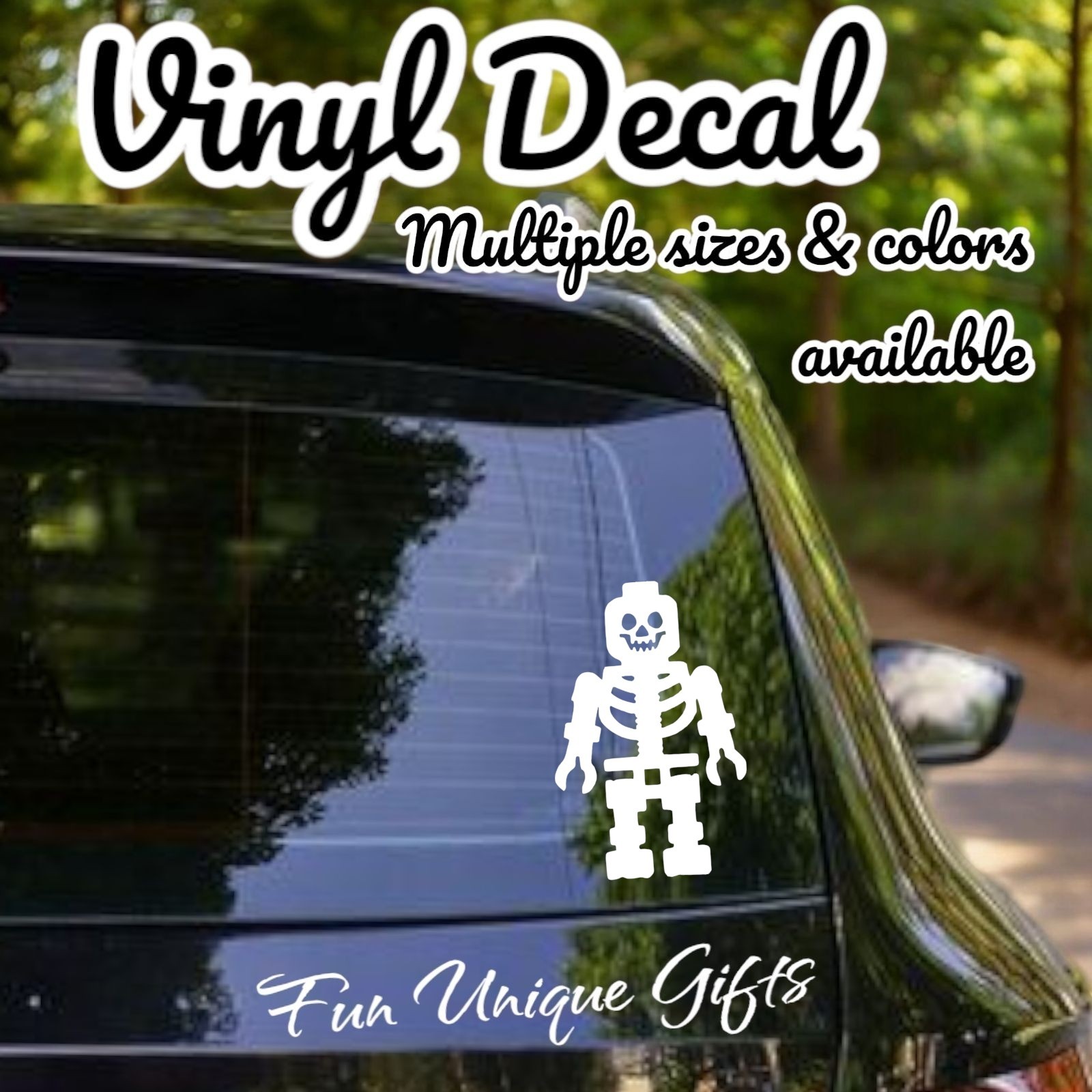 Lego Skeleton Vinyl Decal Sticker -Multiple Colors & Sizes- FREE SHIPPING