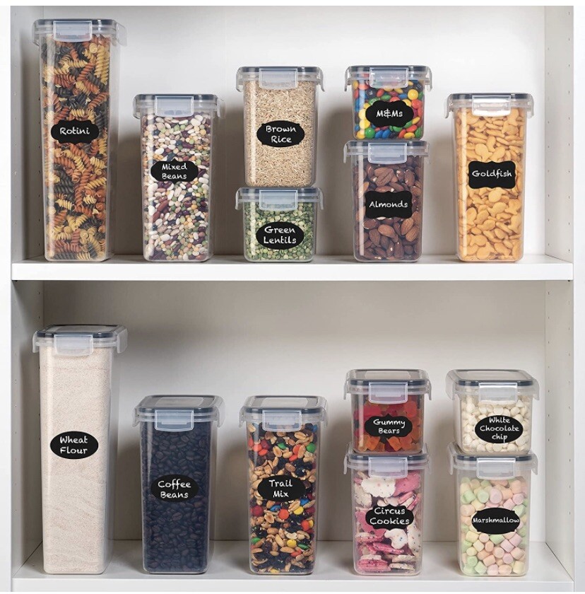 14-Piece Airtight Food Storage Containers Kitchen Organization Set For Pantry