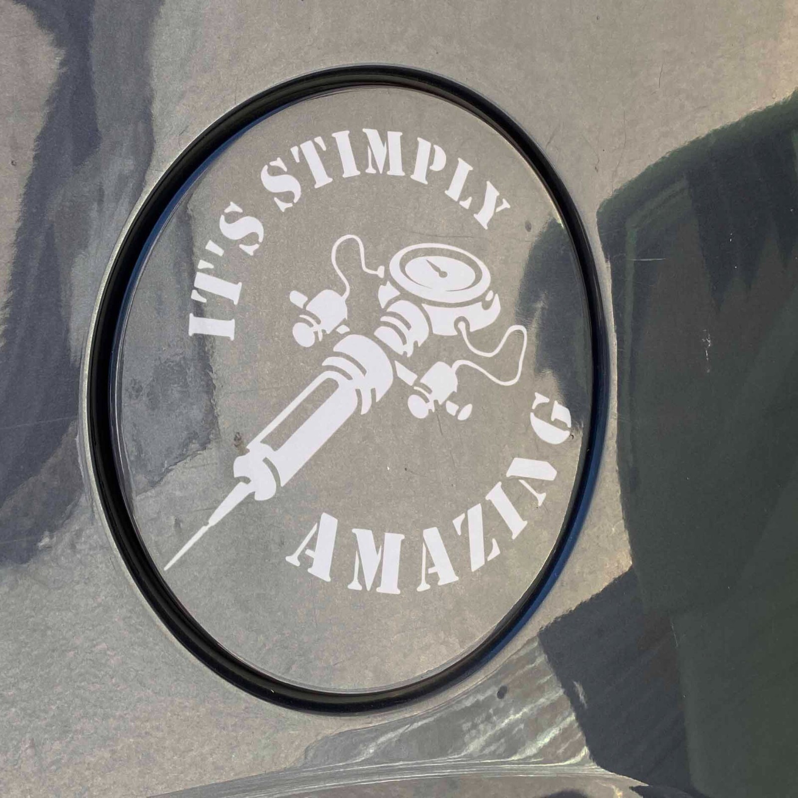 VAULT-TEC logo Fallout inspired Die cut fuel cap cover decals Car accessories