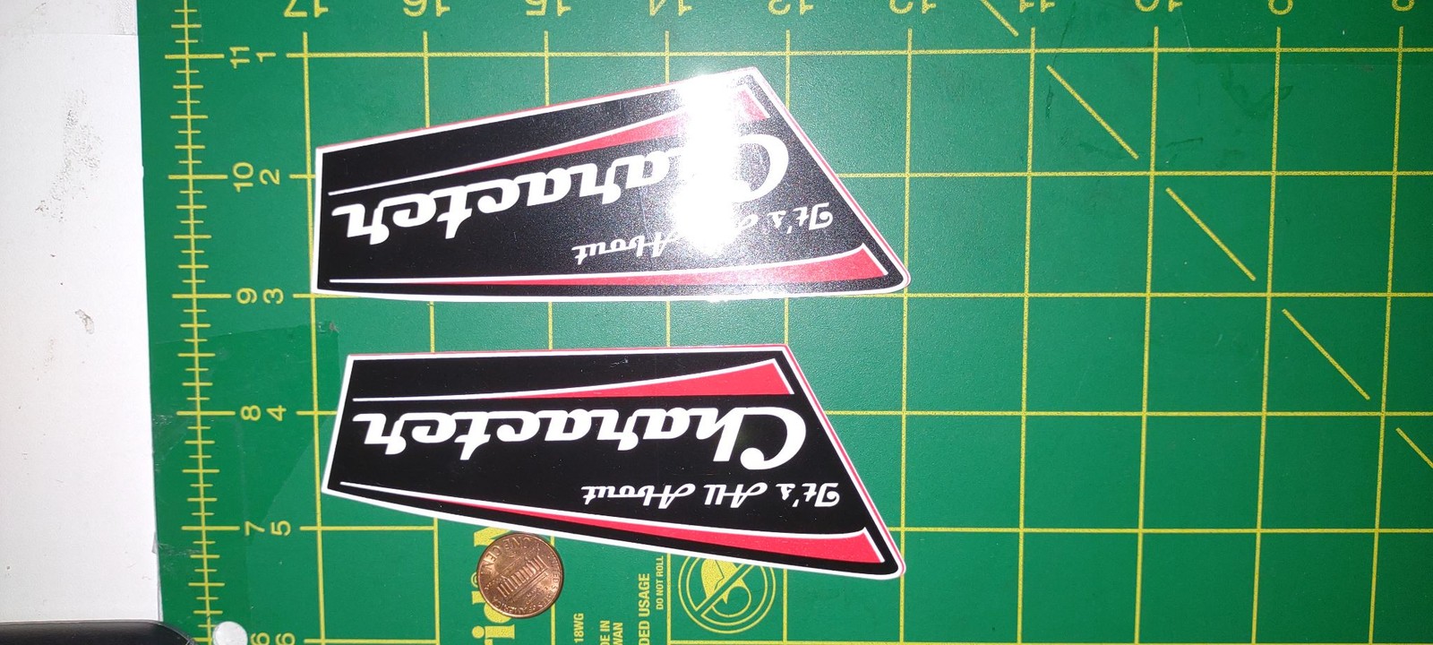 Script Logo Vinyl Decal Sticker 2 Pack Black Red Gloss Peel Stick Waterproof