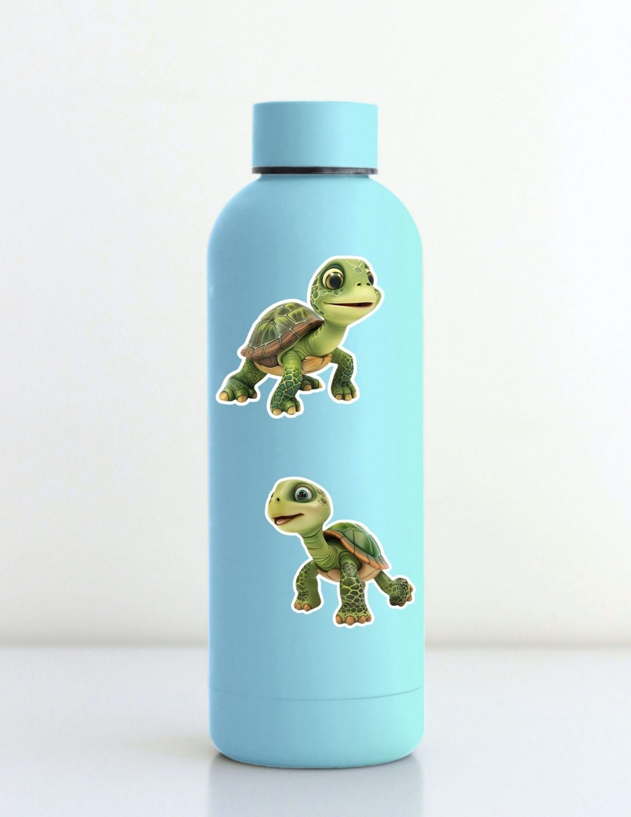 Cute Happy Turtle Die Cut Vinyl Stickers Set Notebook Laptop Waterbottle