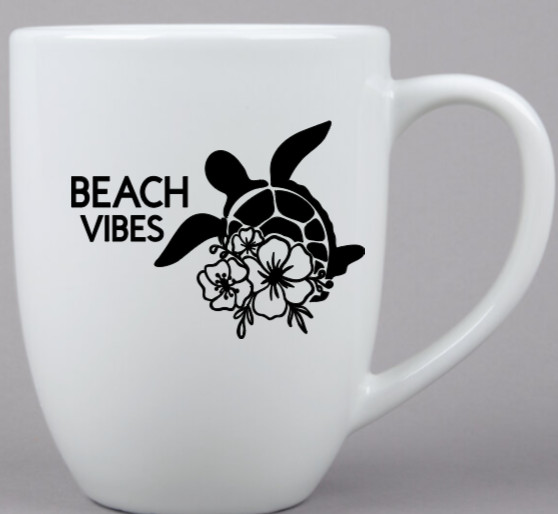 Beach Vibes Summer Vinyl Decal Bumper Sticker Car Window Mirror Art Craft Wall