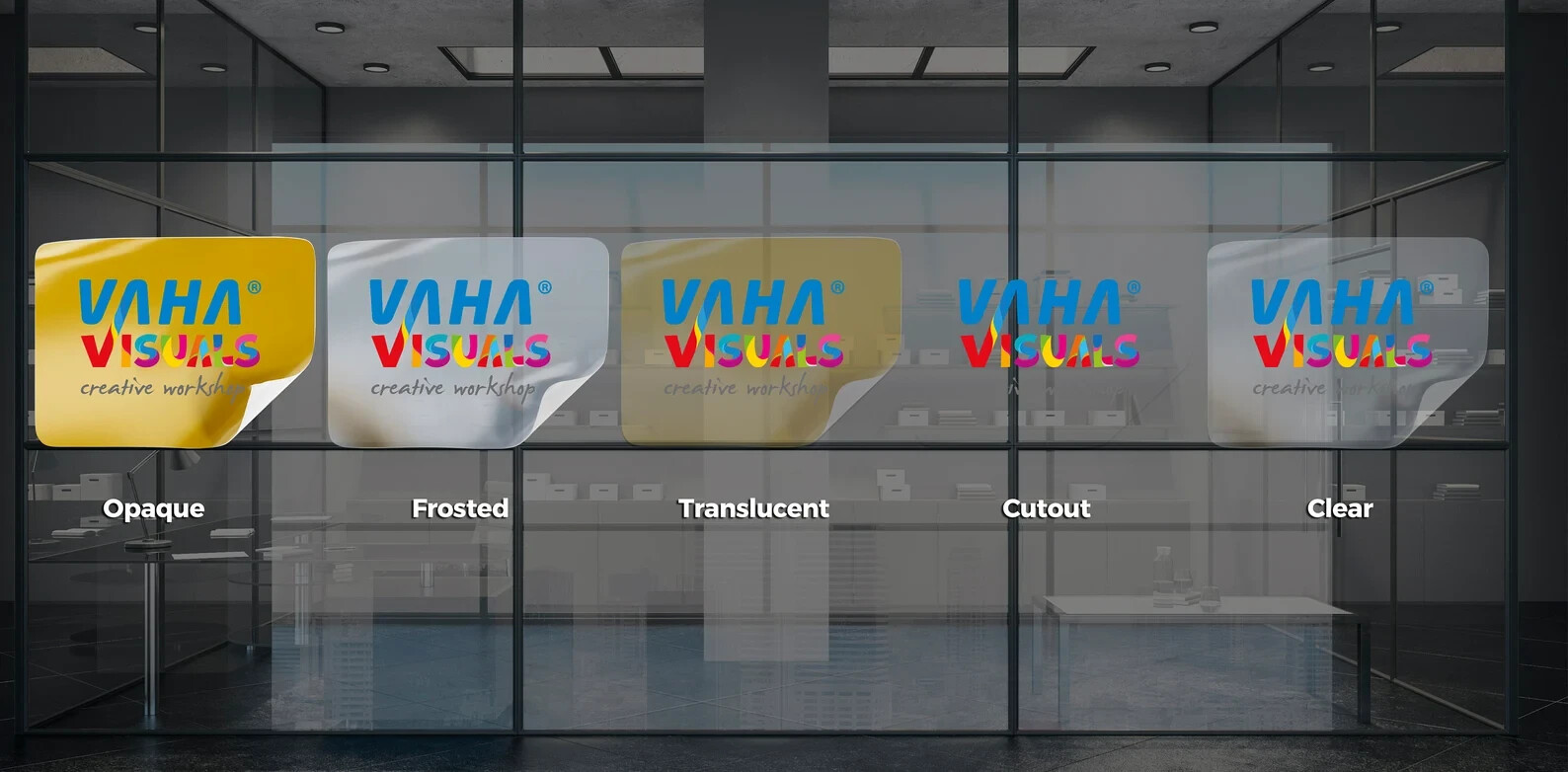 VΛ Custom Coffee Shop Window Decal Logo Sticker Business Sign Peel & Stick