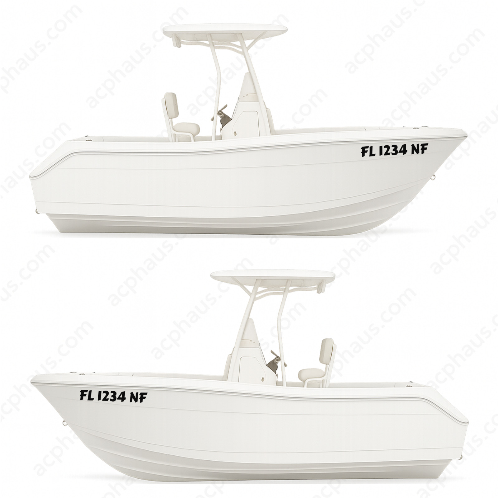 Boat Registration Numbers Decals – Custom ORACAL 751C Vinyl – Right & Left Set