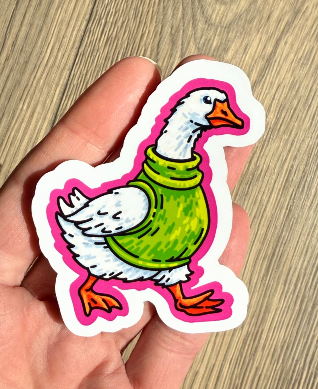 Vinyl Art Print Sticker “Goose Turtleneck” Brianna Alderfer