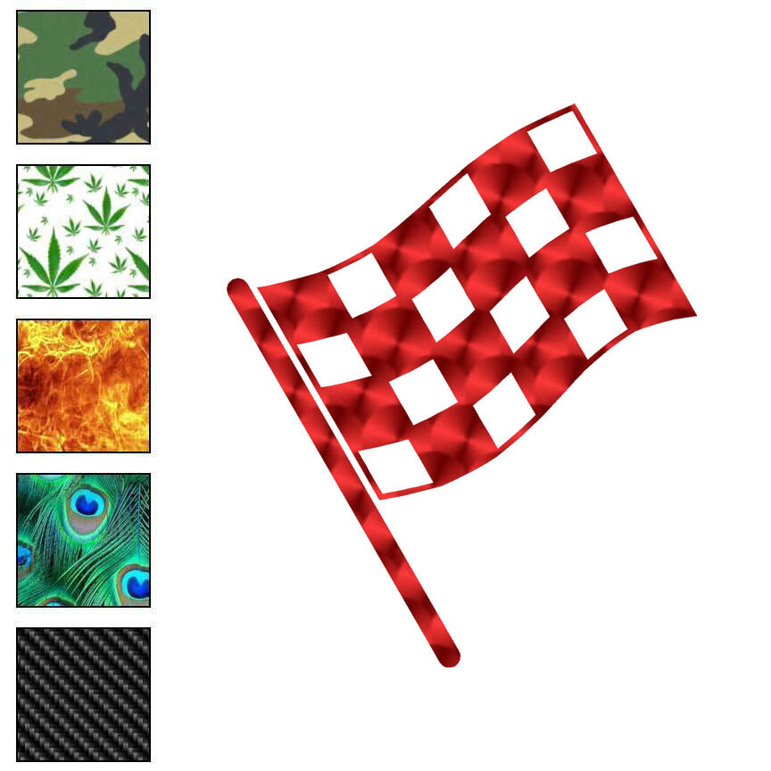 Checkered Flag Winner, Vinyl Decal Sticker, 40 Patterns & 3 Sizes, #6938