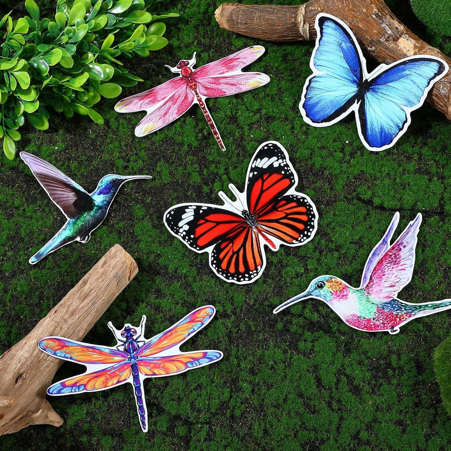 12 Pcs Screen Door Magnets Butterfly Hummingbird Dragonfly Double Sided Flexible