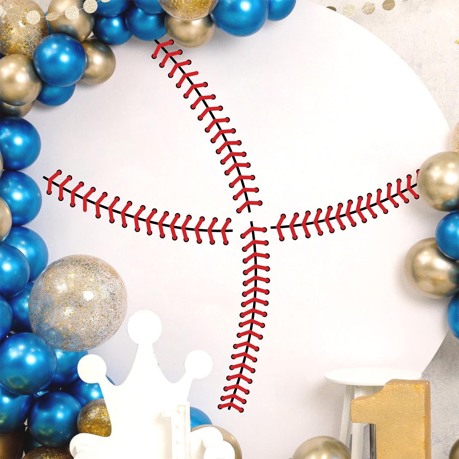 Giant Baseball Wall Decals 86 Inches Extra Large Stitches 1