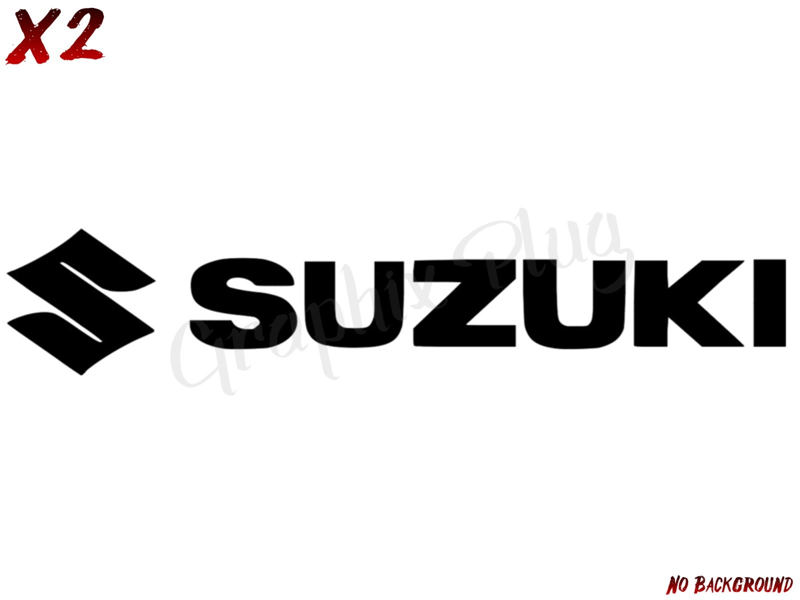 (2) Suzuki Sticker Vinyl Decal Motorcycle Helmet Tank Bike 600 750 1000 1100