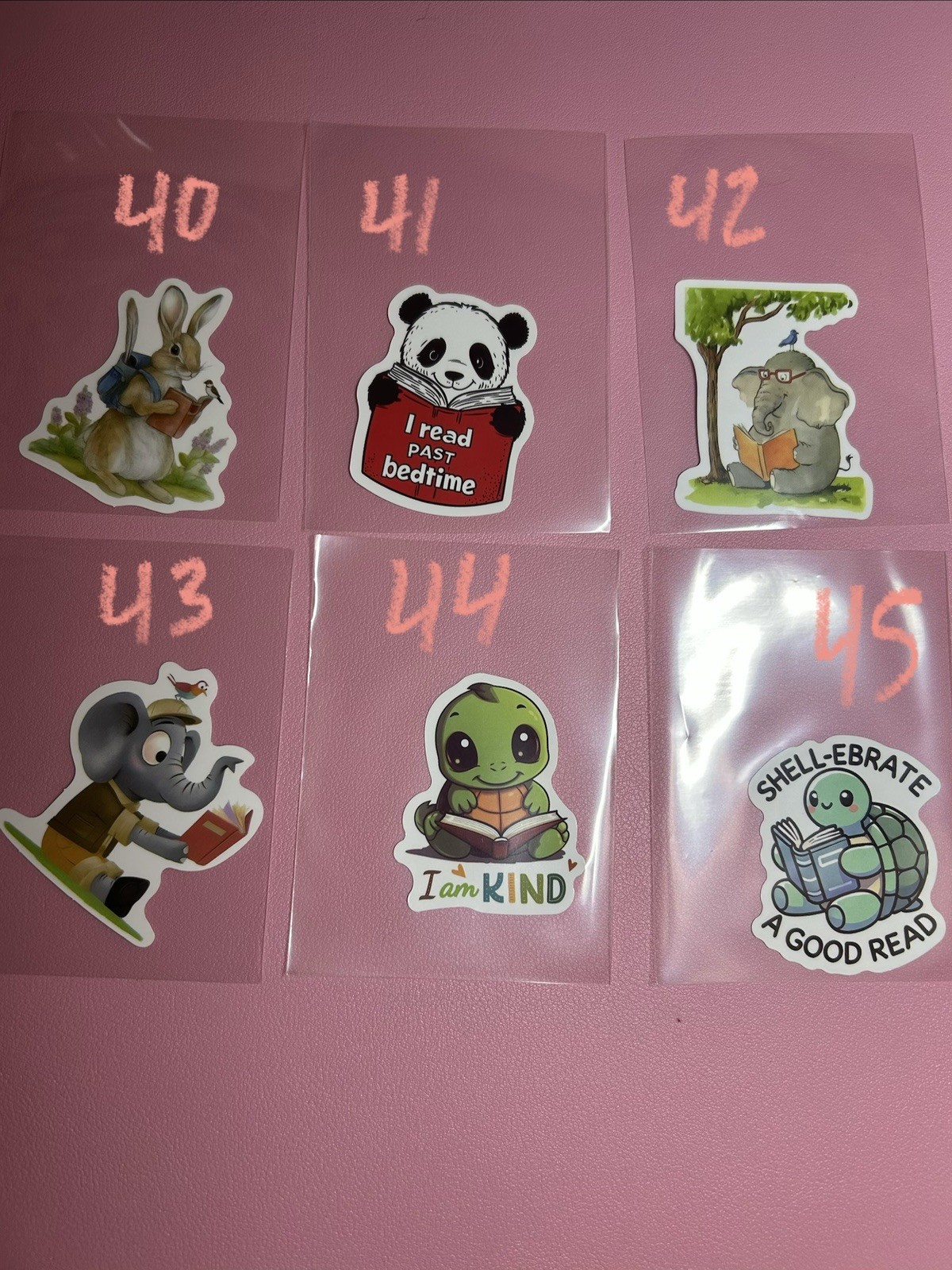 Animals Reading Books Stickers