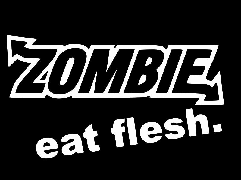 ZOMBIE EAT FLESH Horror Walking Dead Vinyl Decal Car Wall Sticker CHOOSE SIZE